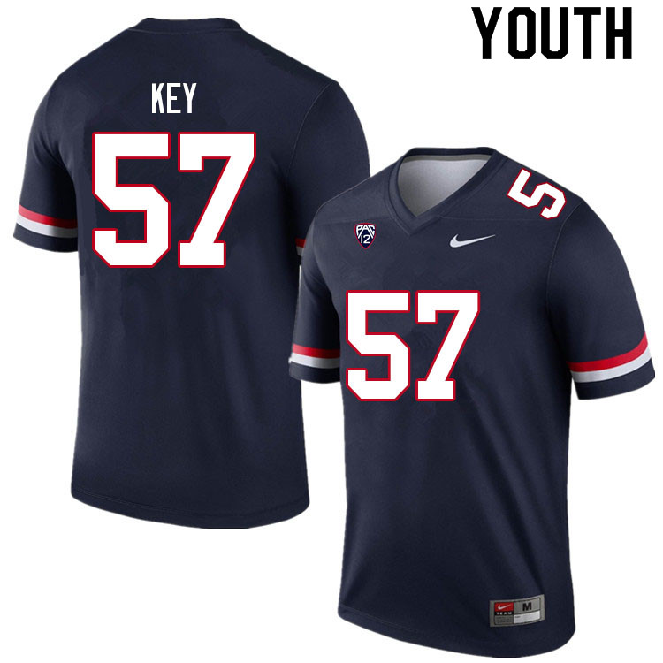 Youth #57 Shontrail Key Arizona Wildcats College Football Jerseys Sale-Navy